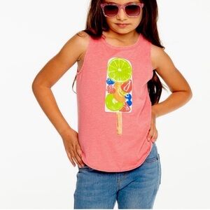 NWT- CHASER girls pink popsicle tank top